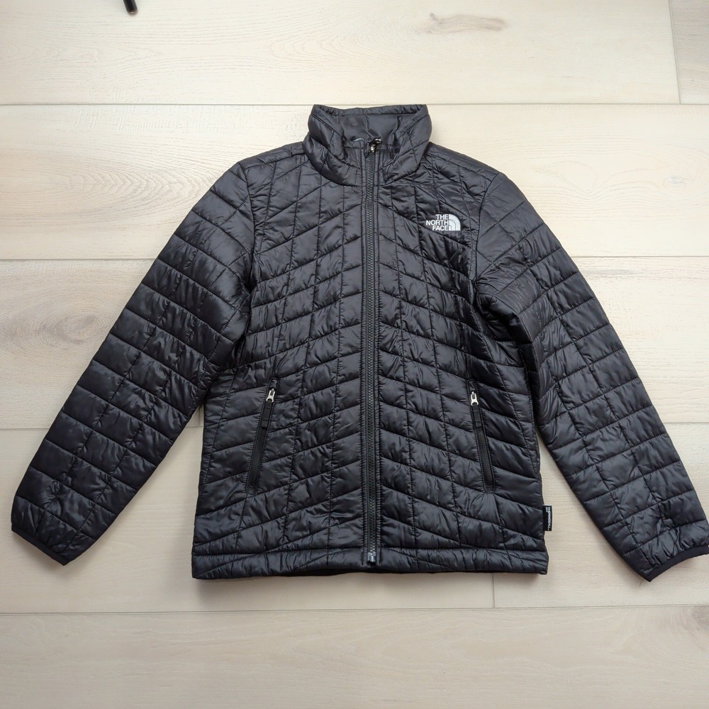 The North Face Youth Thermoball Eco Quilted Puffer Jacket Black Medium 10/12